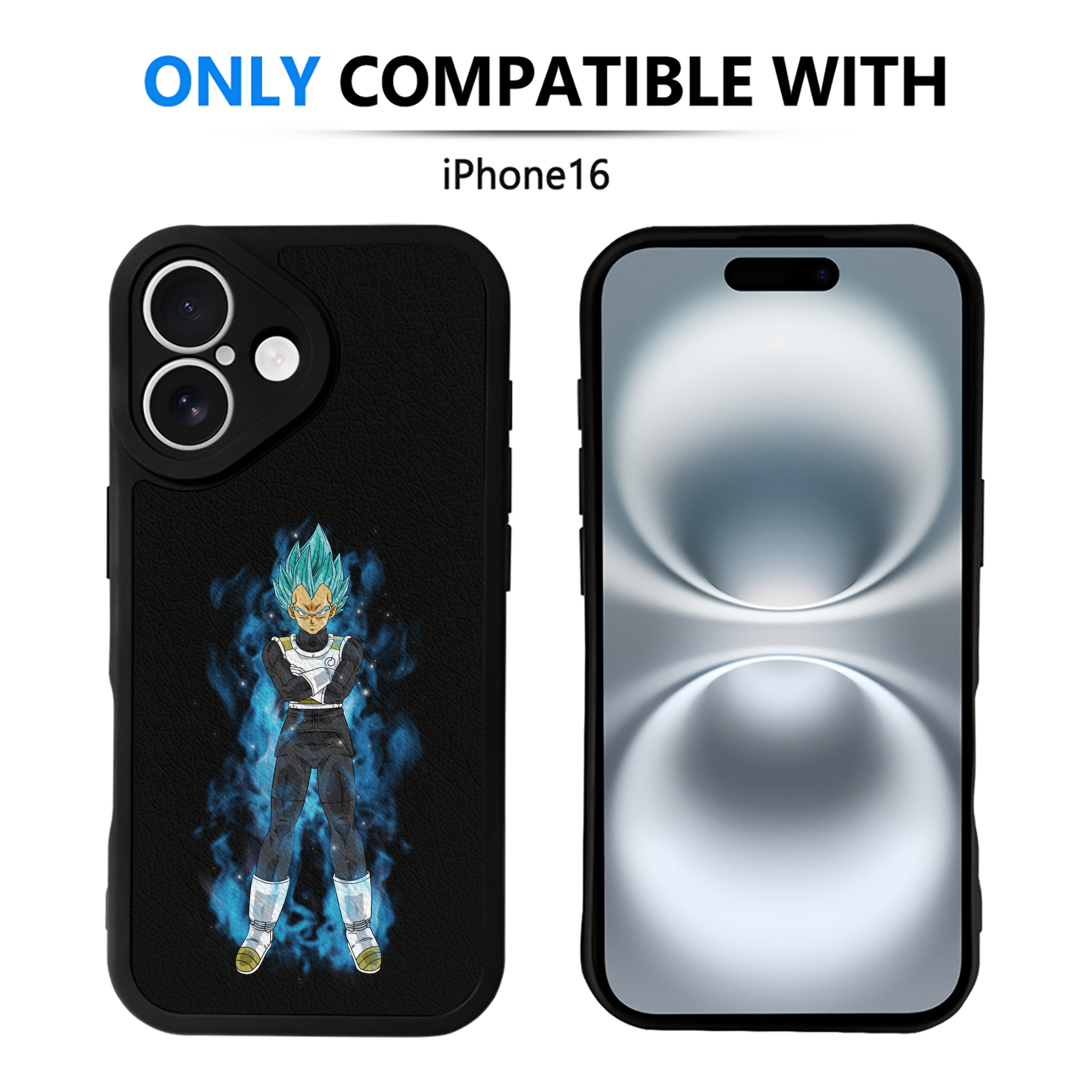 （画像用） ドラゴンボール ベジータ四世（Bejīta Yonsei）DRAGON BALL Vegeta IV 【iPhone 16シリーズ対応】シリコンスマホケース（レザー調） 材質：シリコン